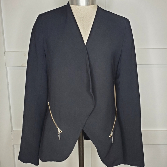 Trouve Nordstrom X-Small Black Open Drape Blazer - Picture 6 of 6